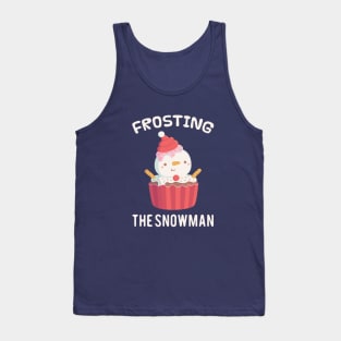Funny Frosting the Snowman Cupcake Tank Top